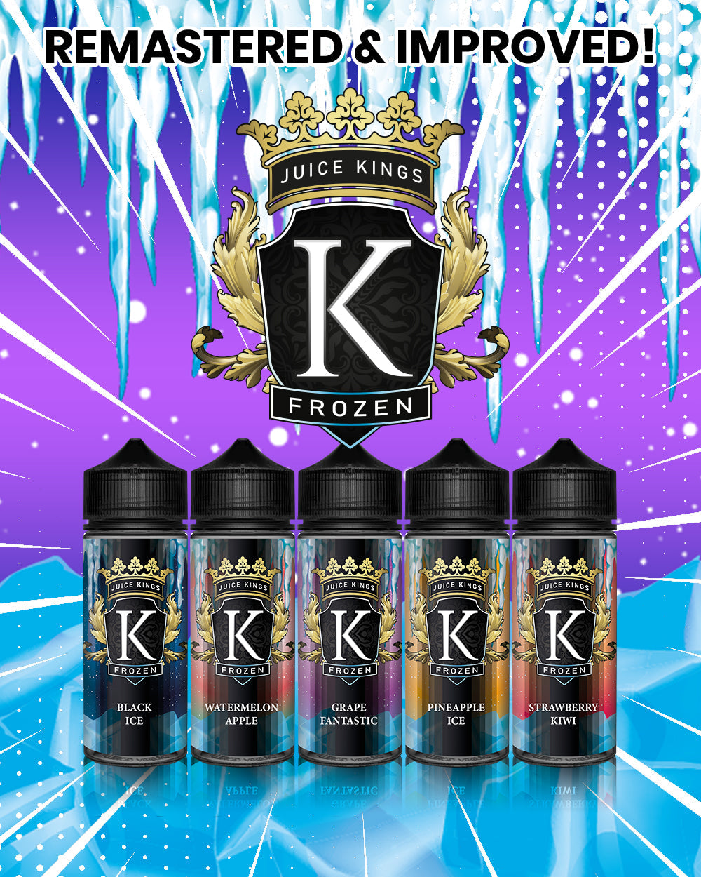 Juice Kings 120ml Shortfill E-liquids | Frozen Range