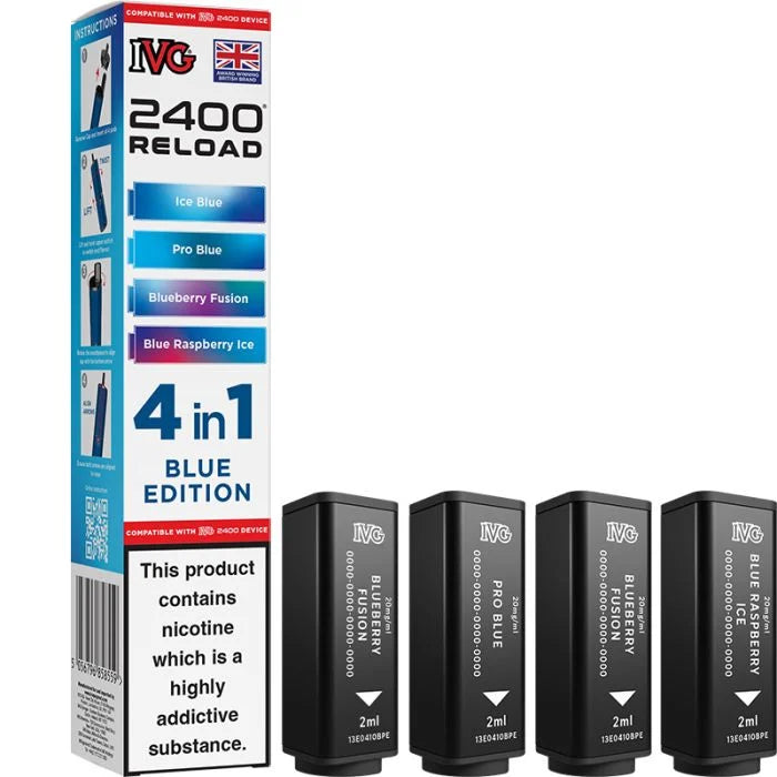 IVG 2400 RELOAD 4-in-1 Multi Flavour Prefilled Pods