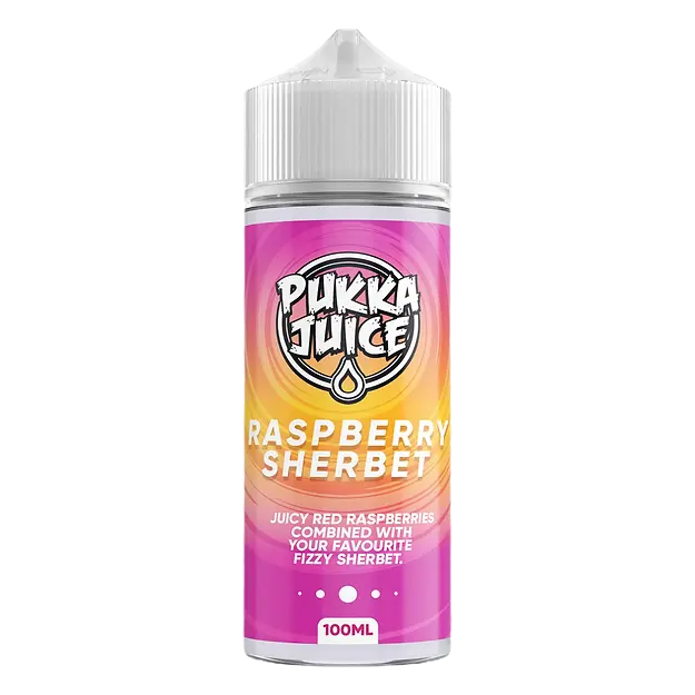 Pukka Juice 100ml E-Liquid Shortfill 70/30 VG/PG - Raspberry Sherbet image