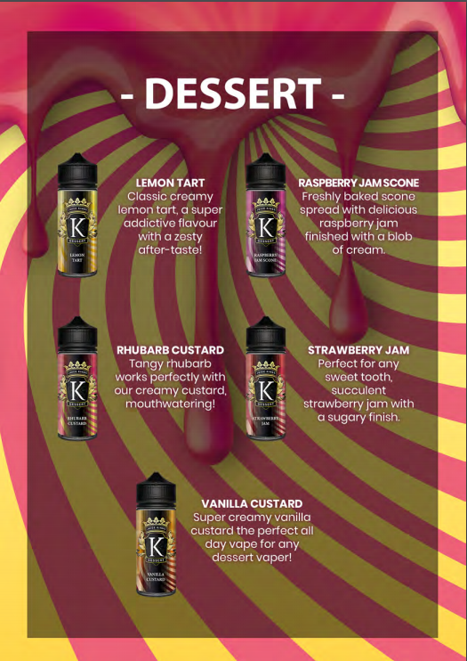 Juice Kings 120ml Shortfill E-liquids | Dessert Range