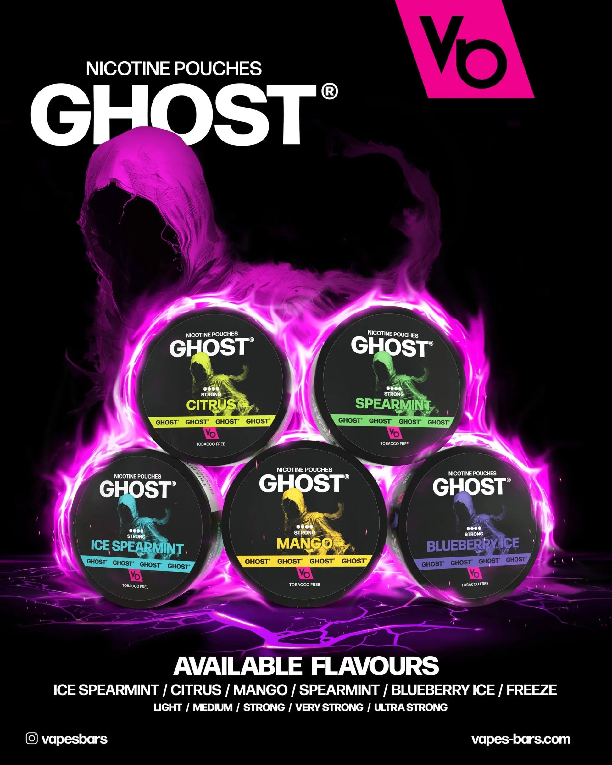 GHOST Nicotine Pouches 25MG (Strong) 20pcs/pack image 0
