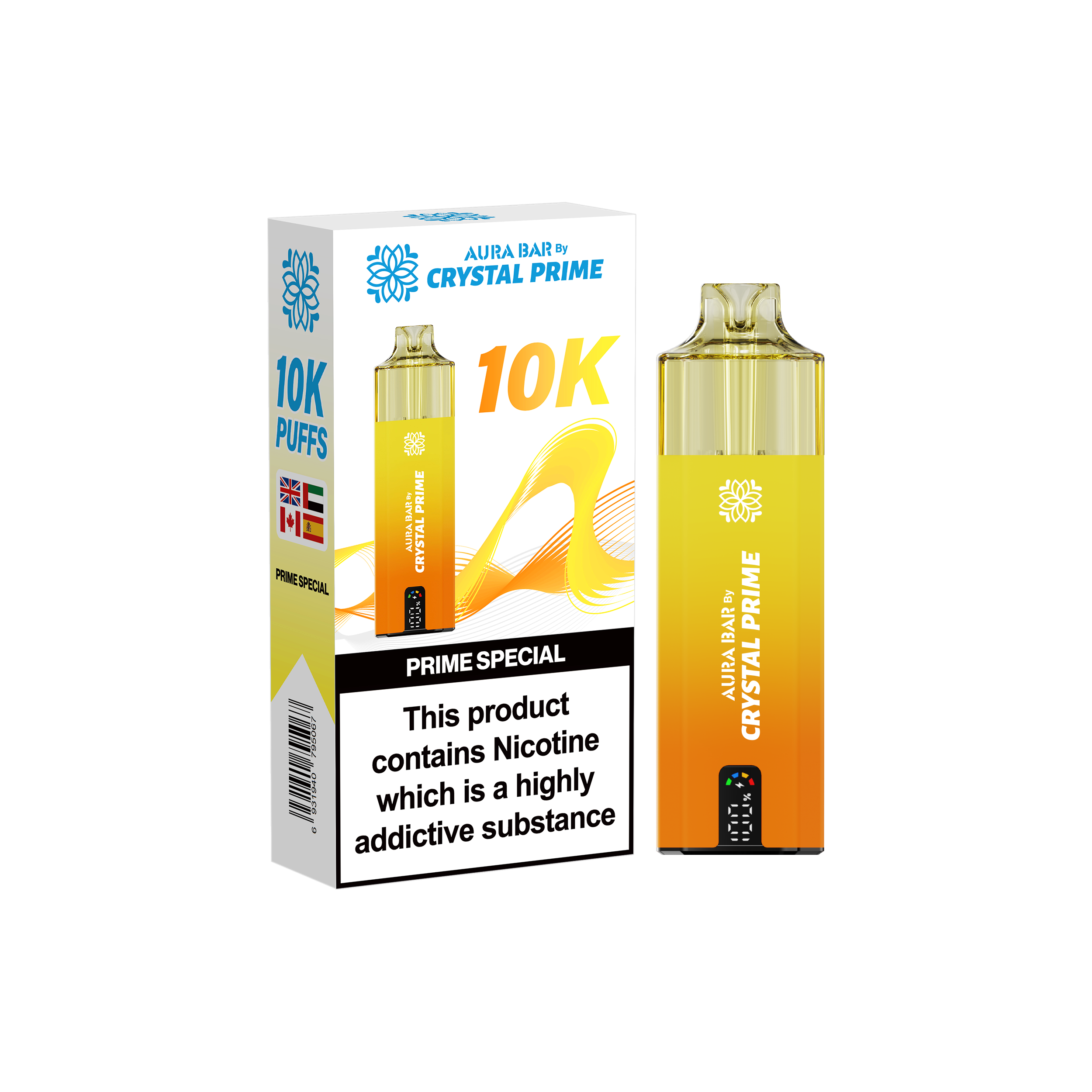 Crystal Prime Aura Bar 10K Prefilled Vape Kit