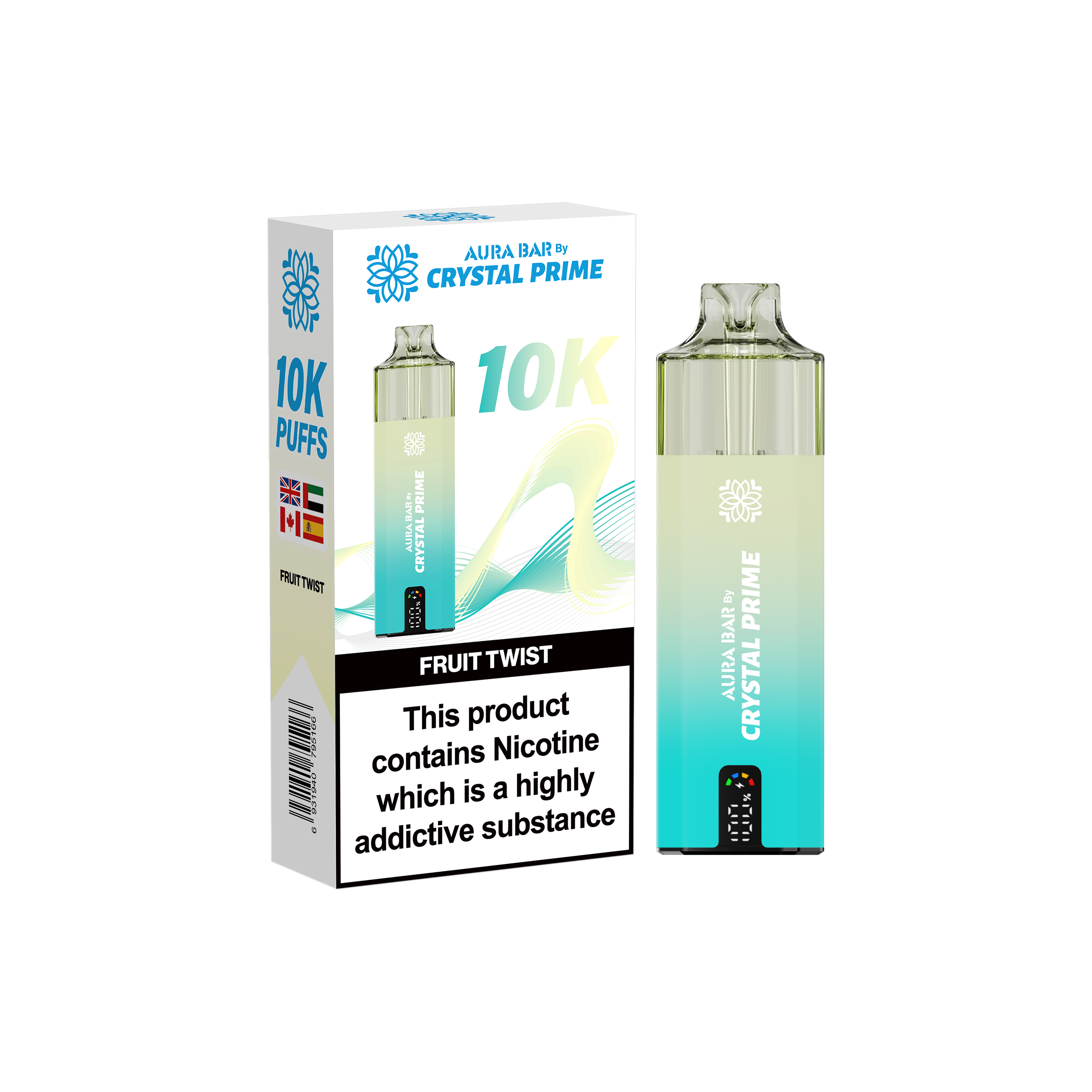 Crystal Prime Aura Bar 10K Prefilled Vape Kit