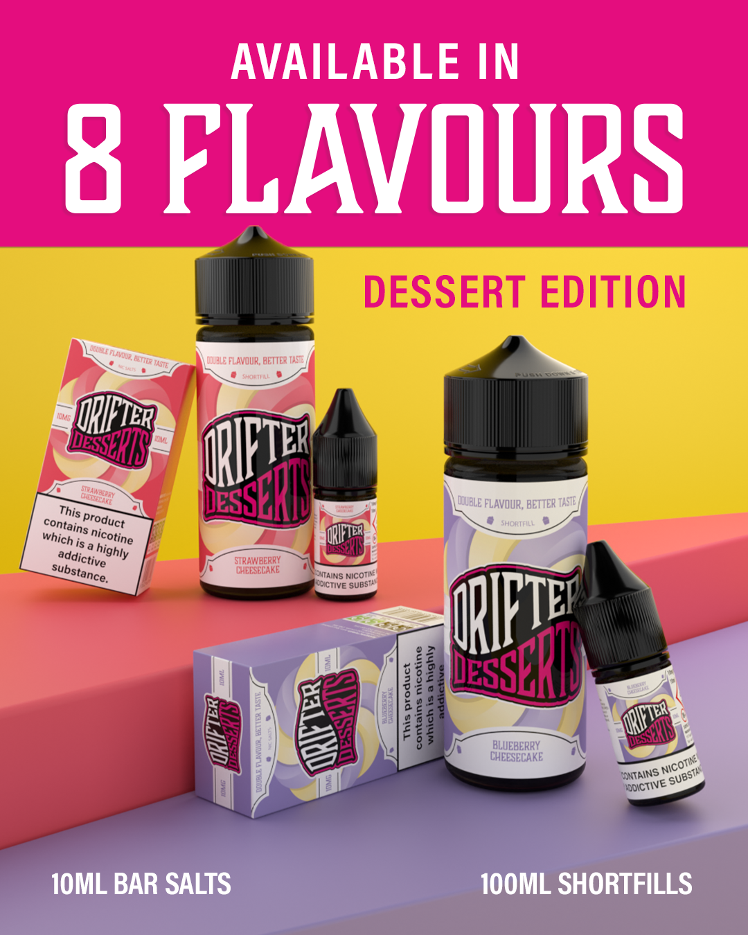 Drifter Bar Juice 100ml | Dessert Range | E-Liquid Shortfill 50/50 VG/PG