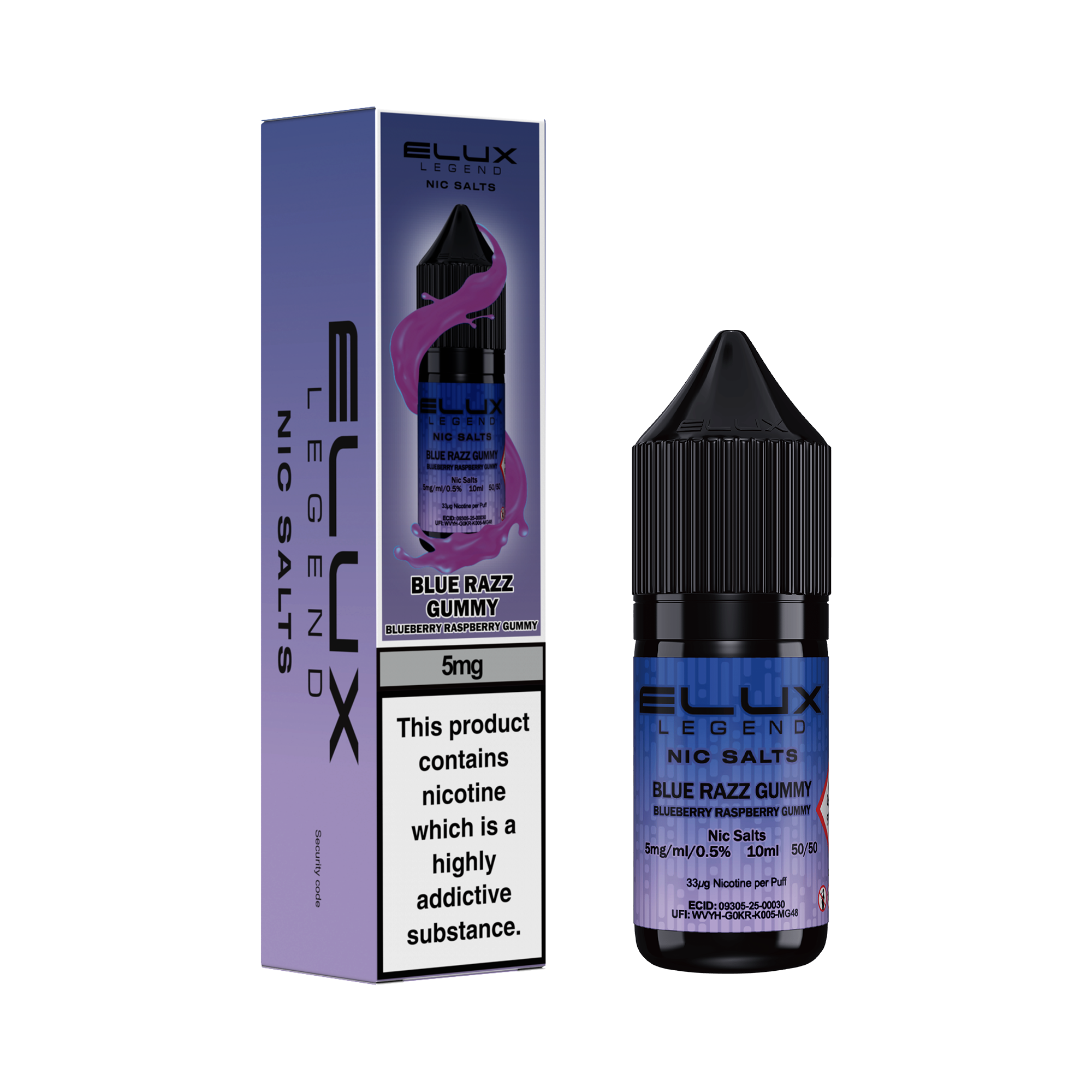 Elux Legend Nic Salts 10ml - 5mg