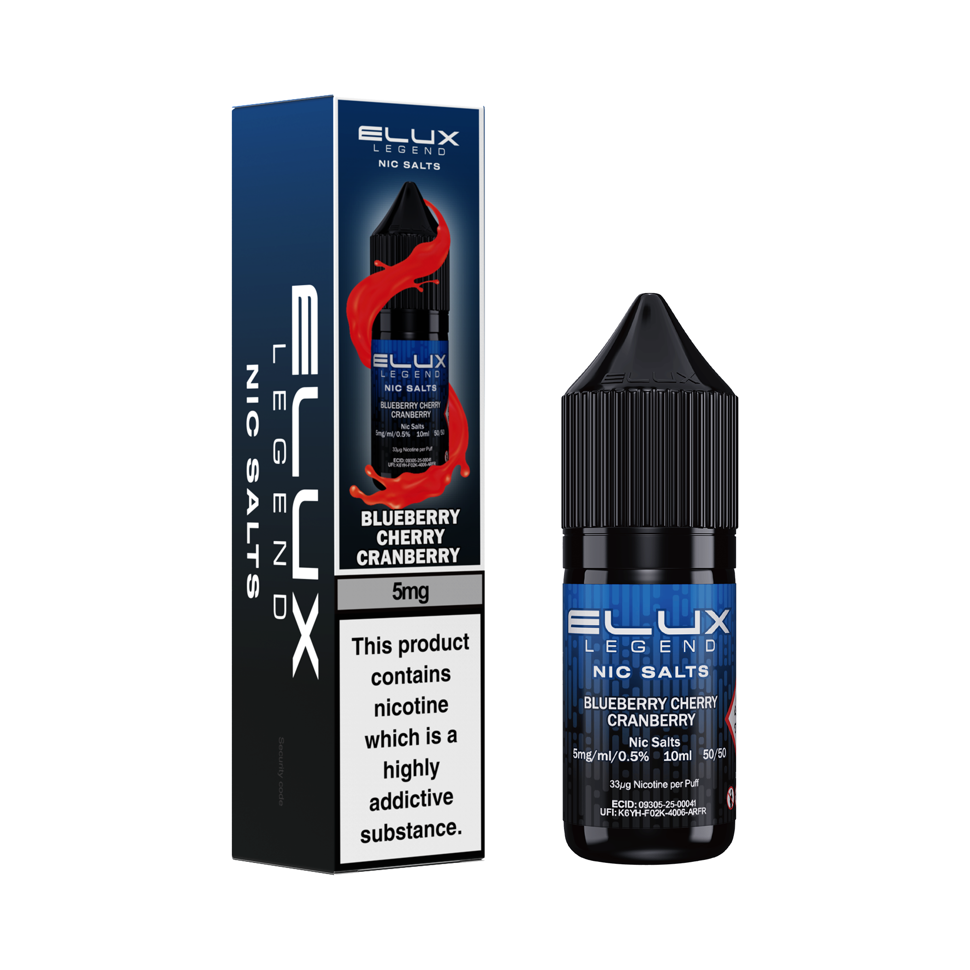 Elux Legend Nic Salts 10ml - 5mg