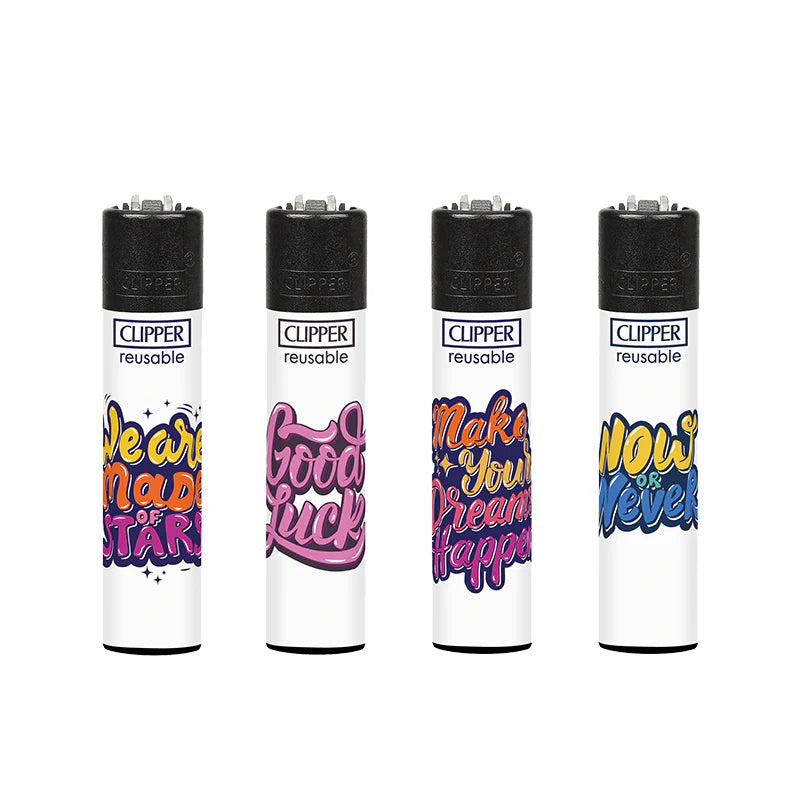 Clipper Lighters 48PK - Motivational Sentences