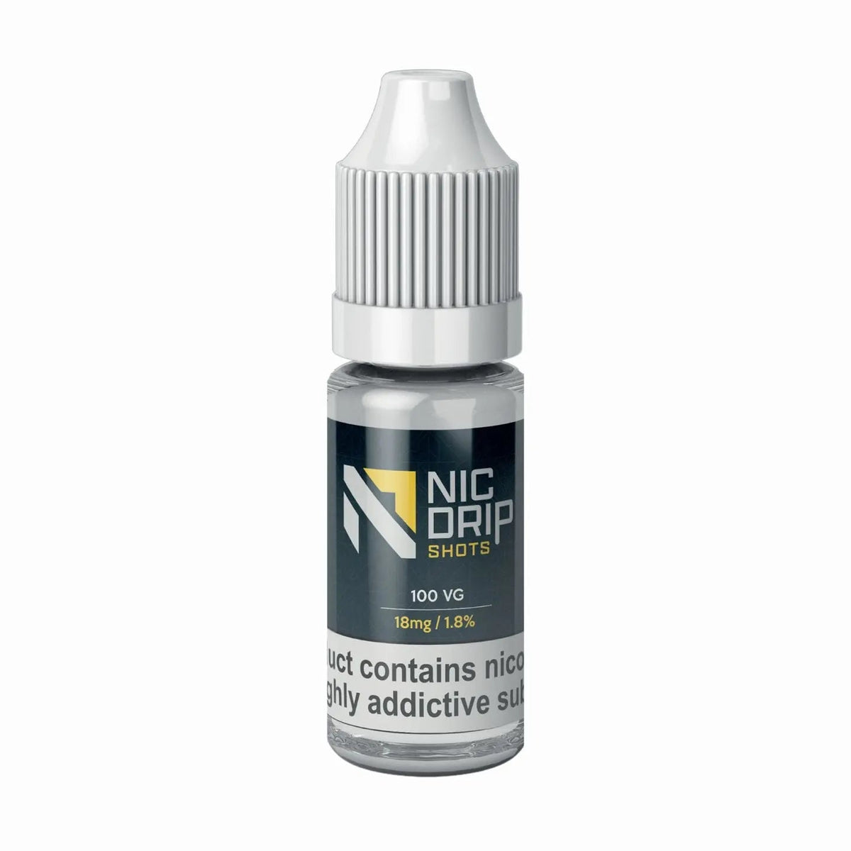 NIC DRIP 100VG Nicotine Shot - 10ml 18mg/ml Nic Drip