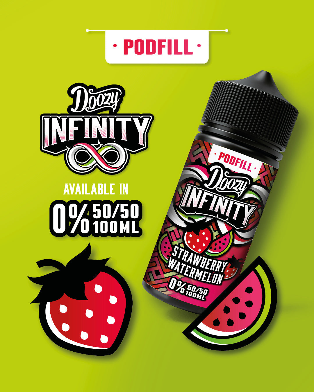 Doozy Infinity Pod Fill 50/50 100ml Shortfill E-Liquid Doozy