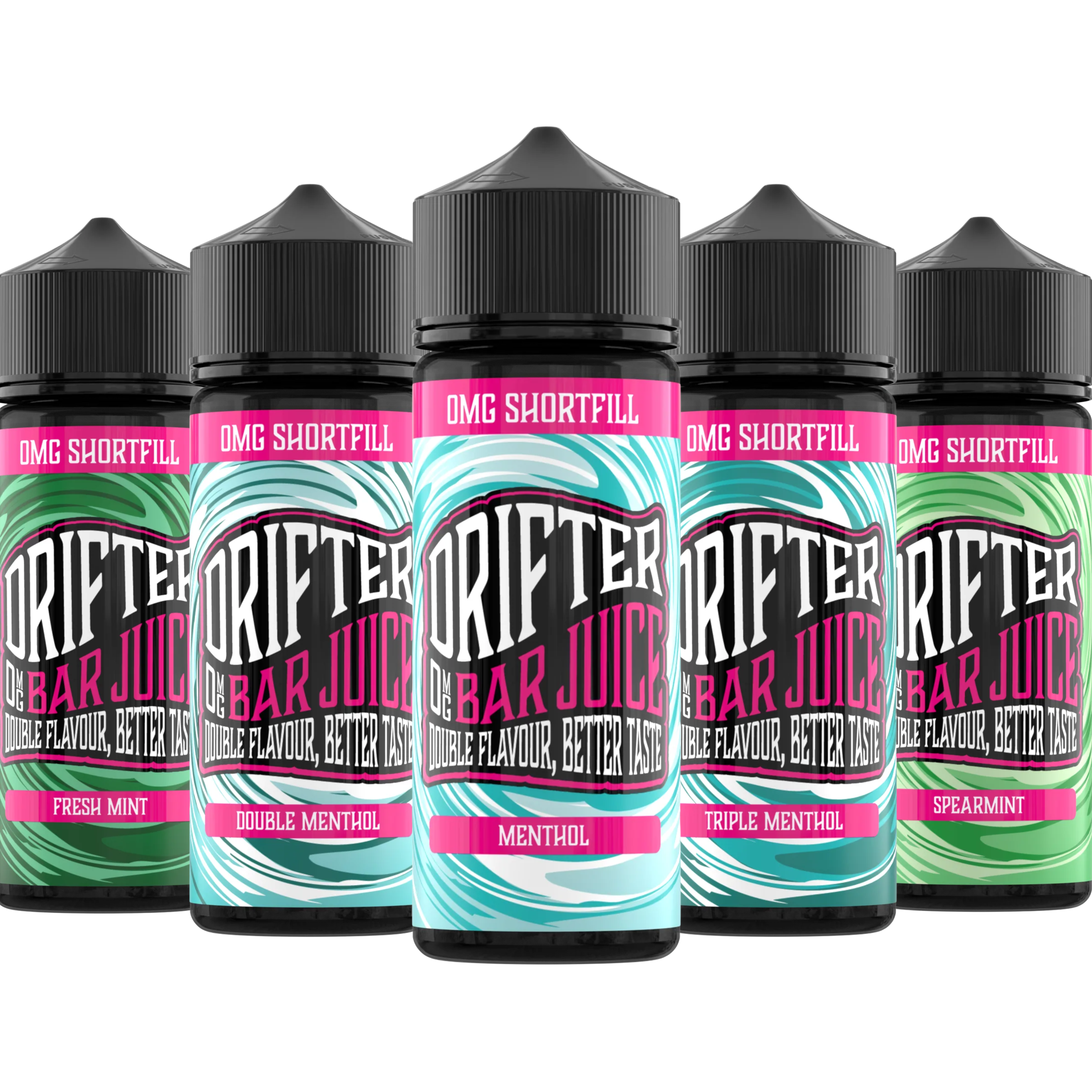 Drifter Bar Juice Menthol Range 100ml 50/50 Shortfill E-Liquid Drifter