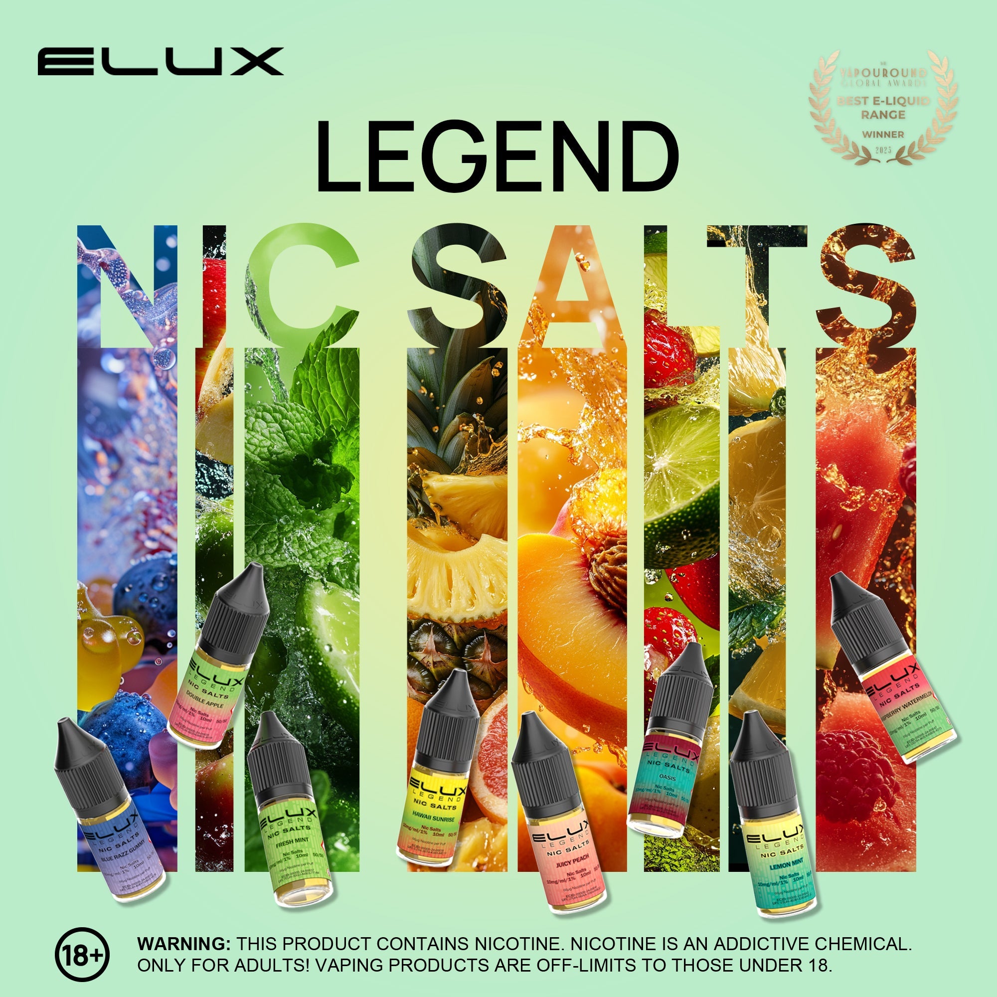 Elux Legend Nic Salts 10ml - 5mg