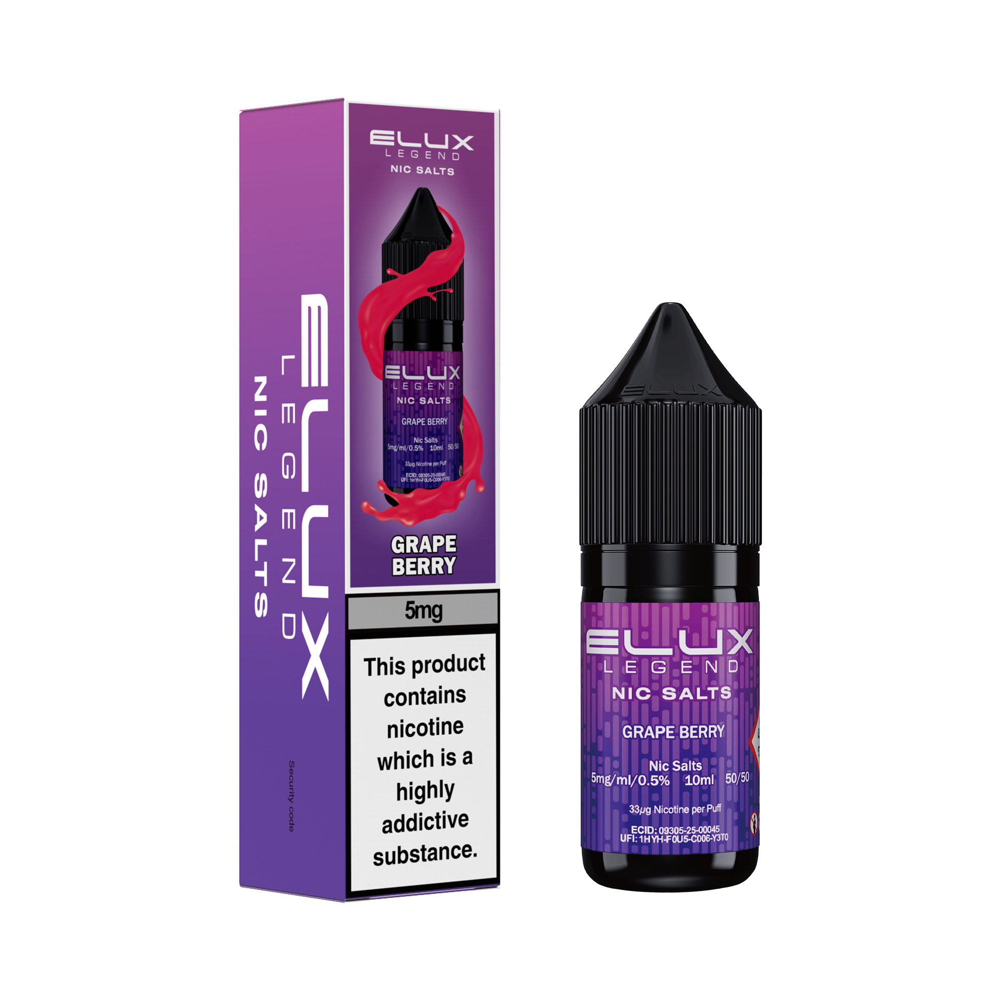 Elux Legend Nic Salts 10ml - 5mg