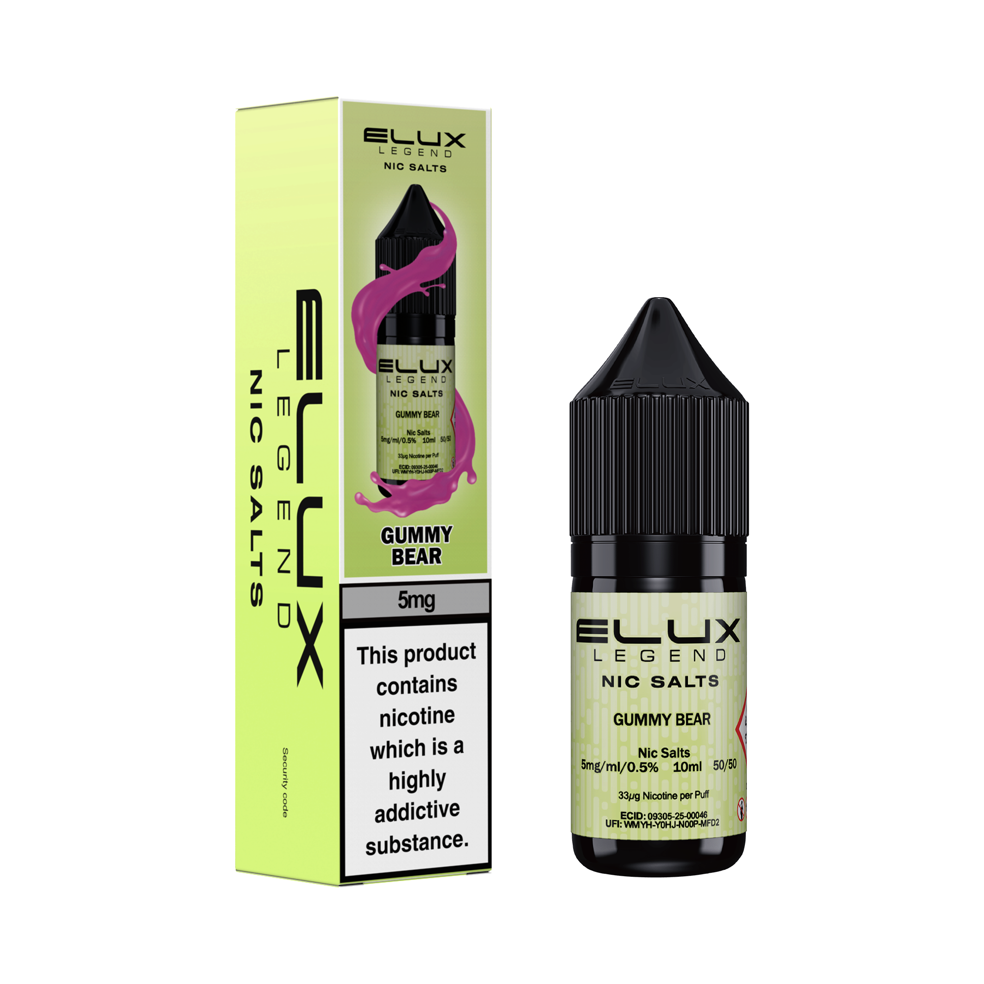 Elux Legend Nic Salts 10ml - 5mg