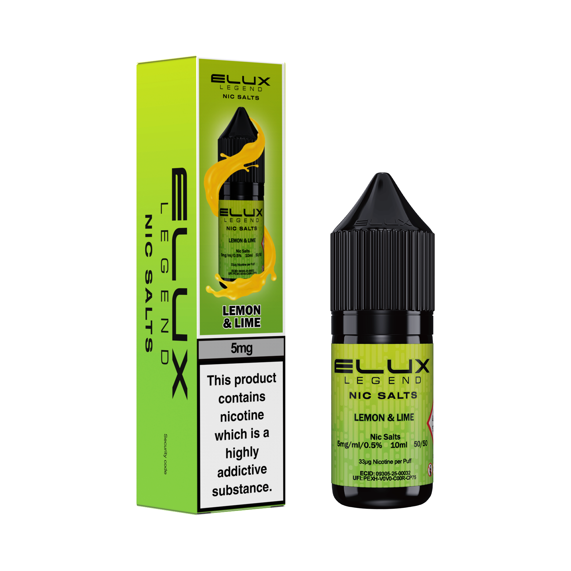 Elux Legend Nic Salts 10ml - 5mg