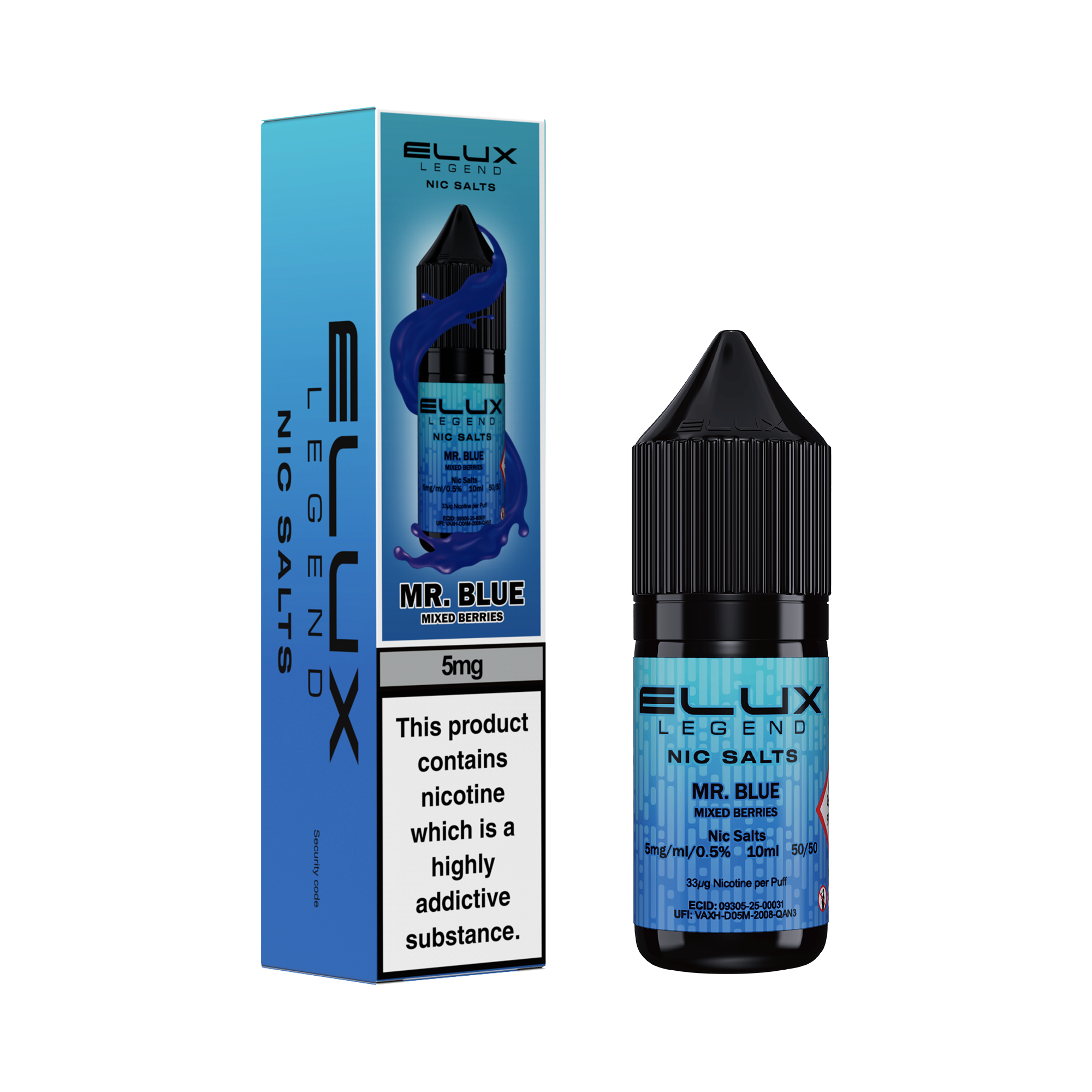 Elux Legend Nic Salts 10ml - 5mg