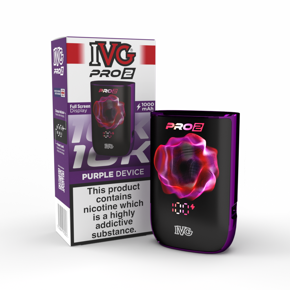 IVG Pro 2 Device Only purple rechargeable vape device touchscreen battery pod system