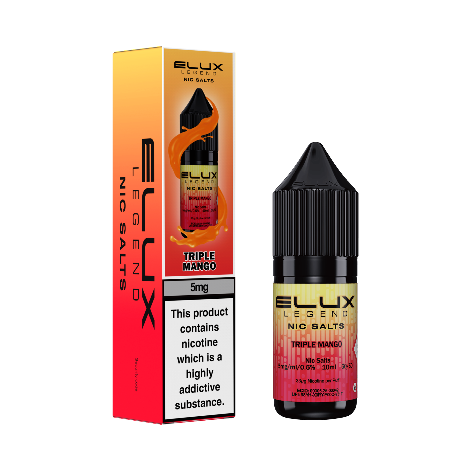 Elux Legend Nic Salts 10ml - 5mg