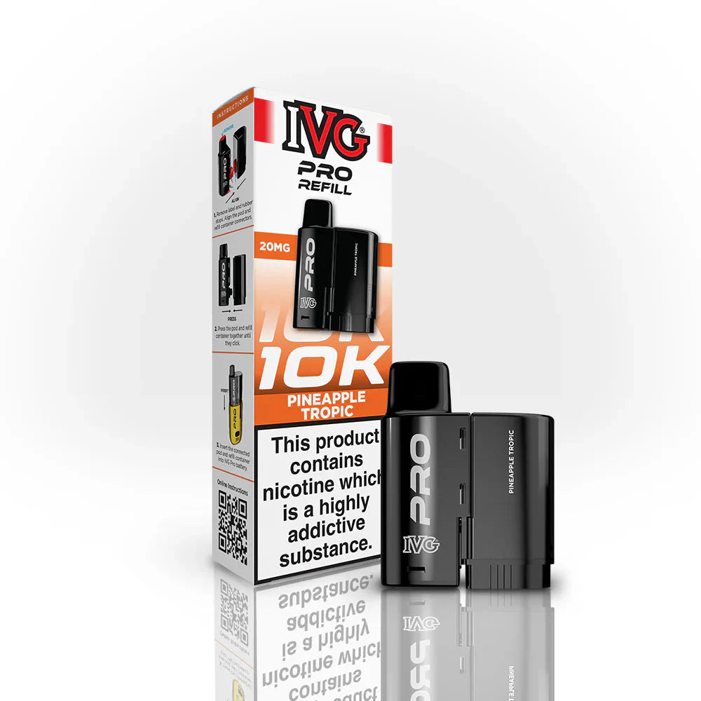 IVG Pro 12 Refill Pods – 2ml + 10ml | Up to 10,000 Puffs | 20mg Nic Salt IVG