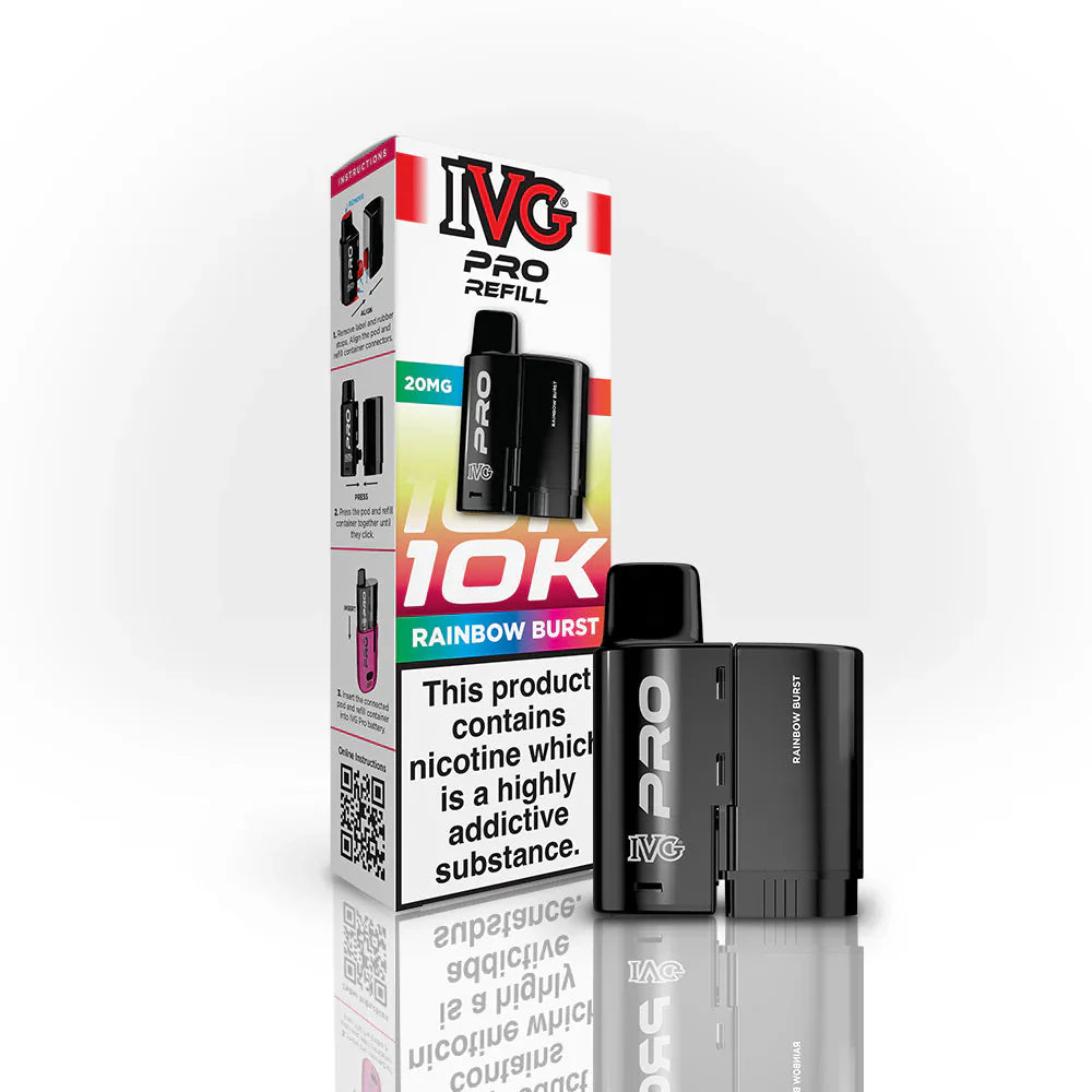 IVG Pro 12 Refill Pods – 2ml + 10ml | Up to 10,000 Puffs | 20mg Nic Salt IVG