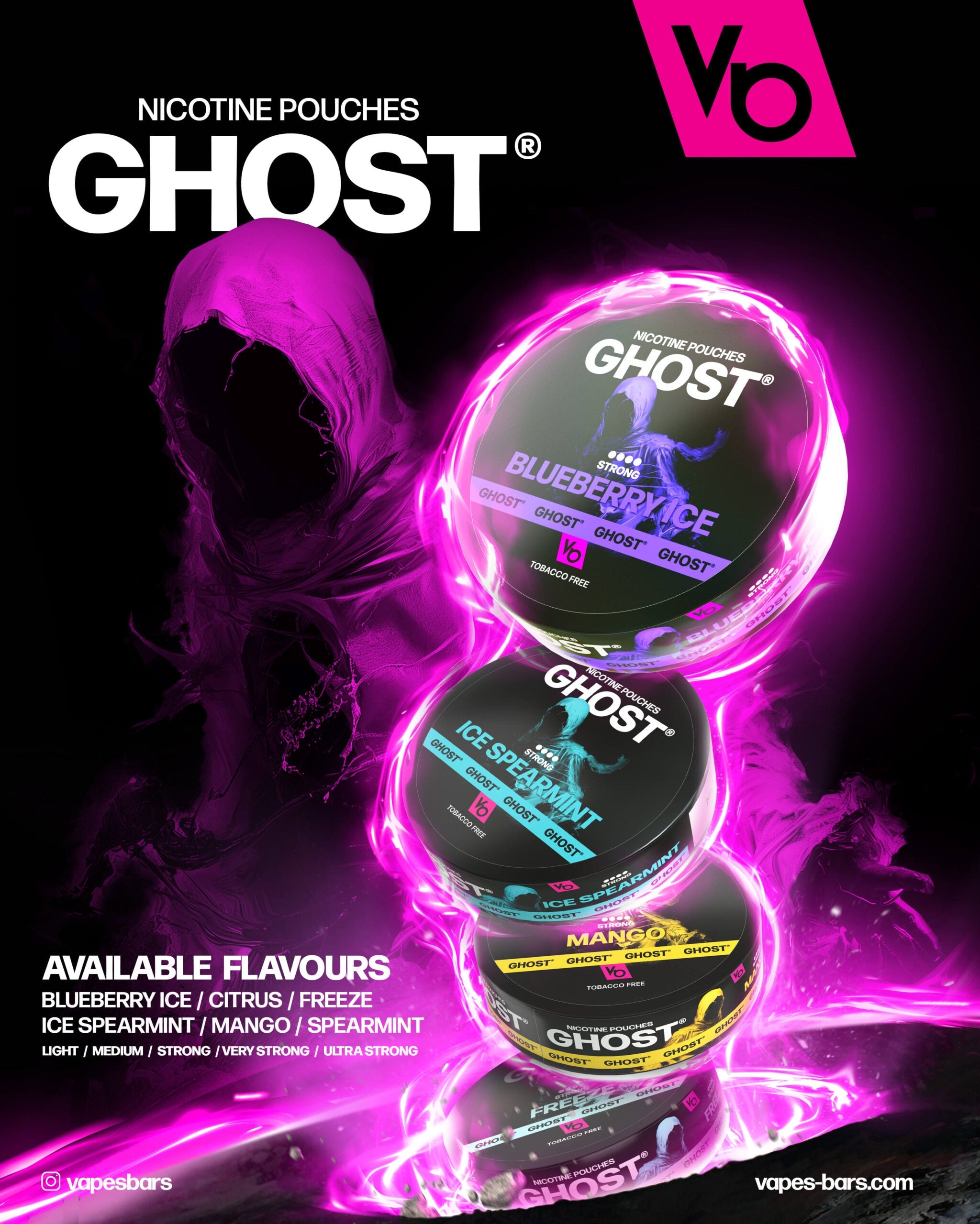 GHOST Nicotine Pouches 16MG (Medium) 20pcs/pack
