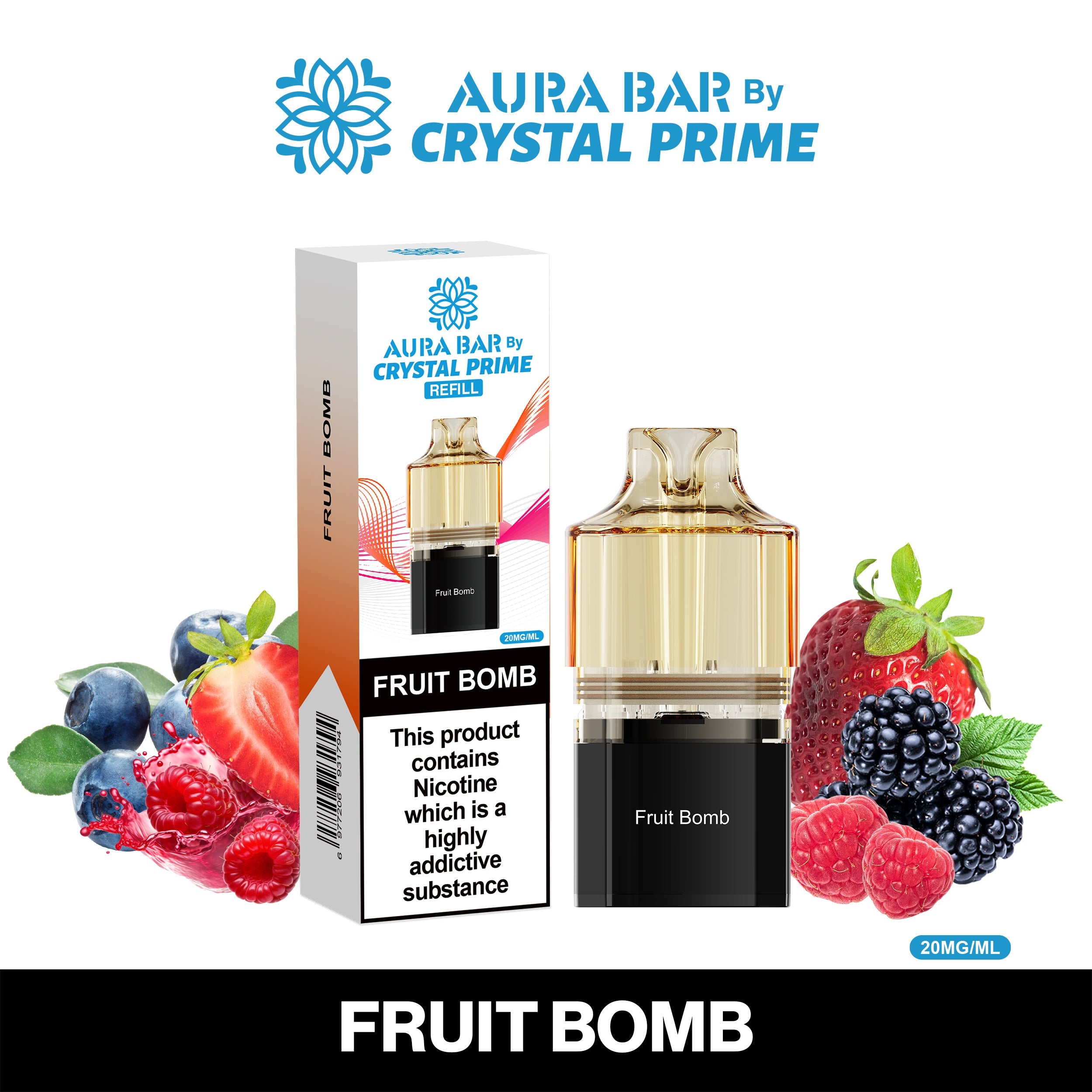 Crystal Prime Aura Bar 10K Prefilled Pods