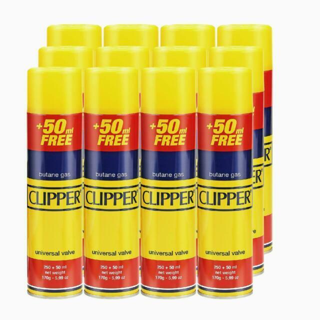 Clipper Butane Gas 250ml 12PK