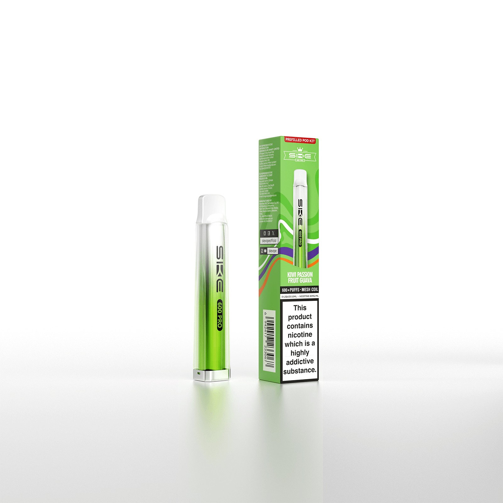 SKE Crystal Bar 600 Pro Prefilled Pod Kit