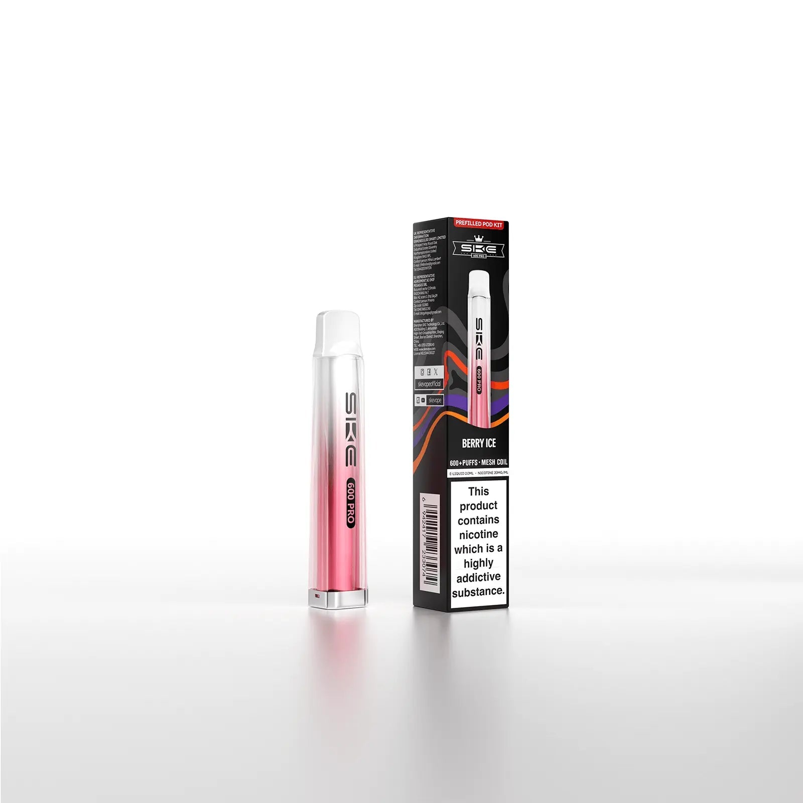 SKE Crystal Bar 600 Pro Prefilled Pod Kit SKE