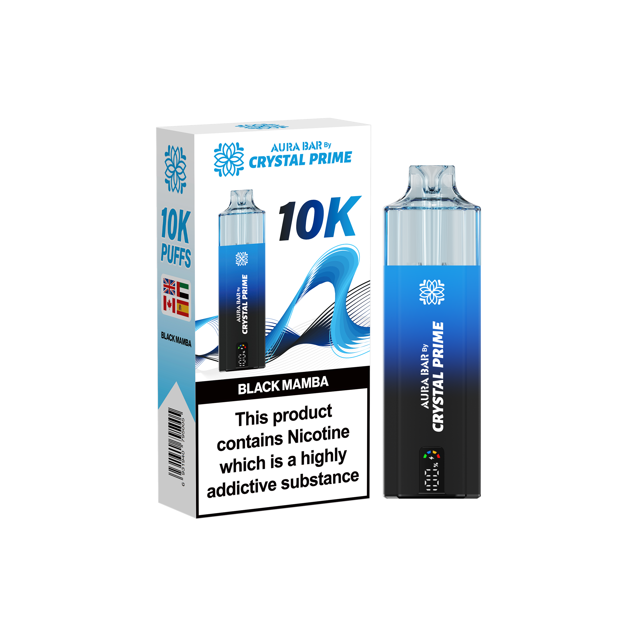 Crystal Prime Aura Bar 10K Prefilled Vape Kit