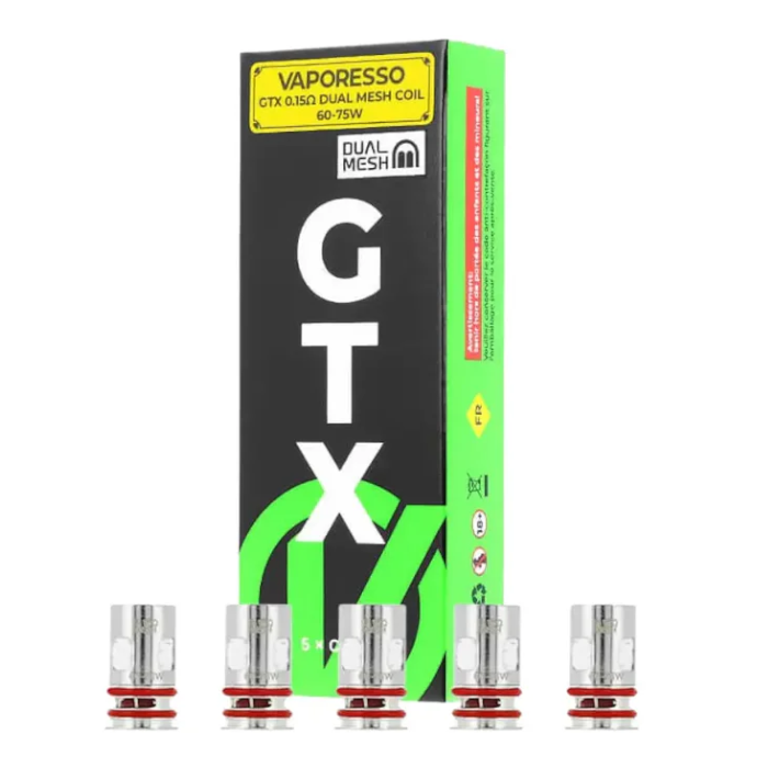 Vaporesso GTX Dual Mesh Coils 5-Pack - 0.15 Ohm image