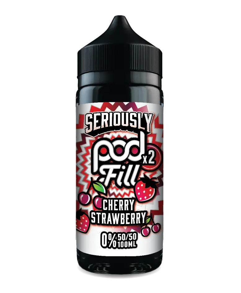 Seriously Pod Fill X2 by Doozy 100ml 50/50 E-Liquid Shortfill - Cherry Strawberry image