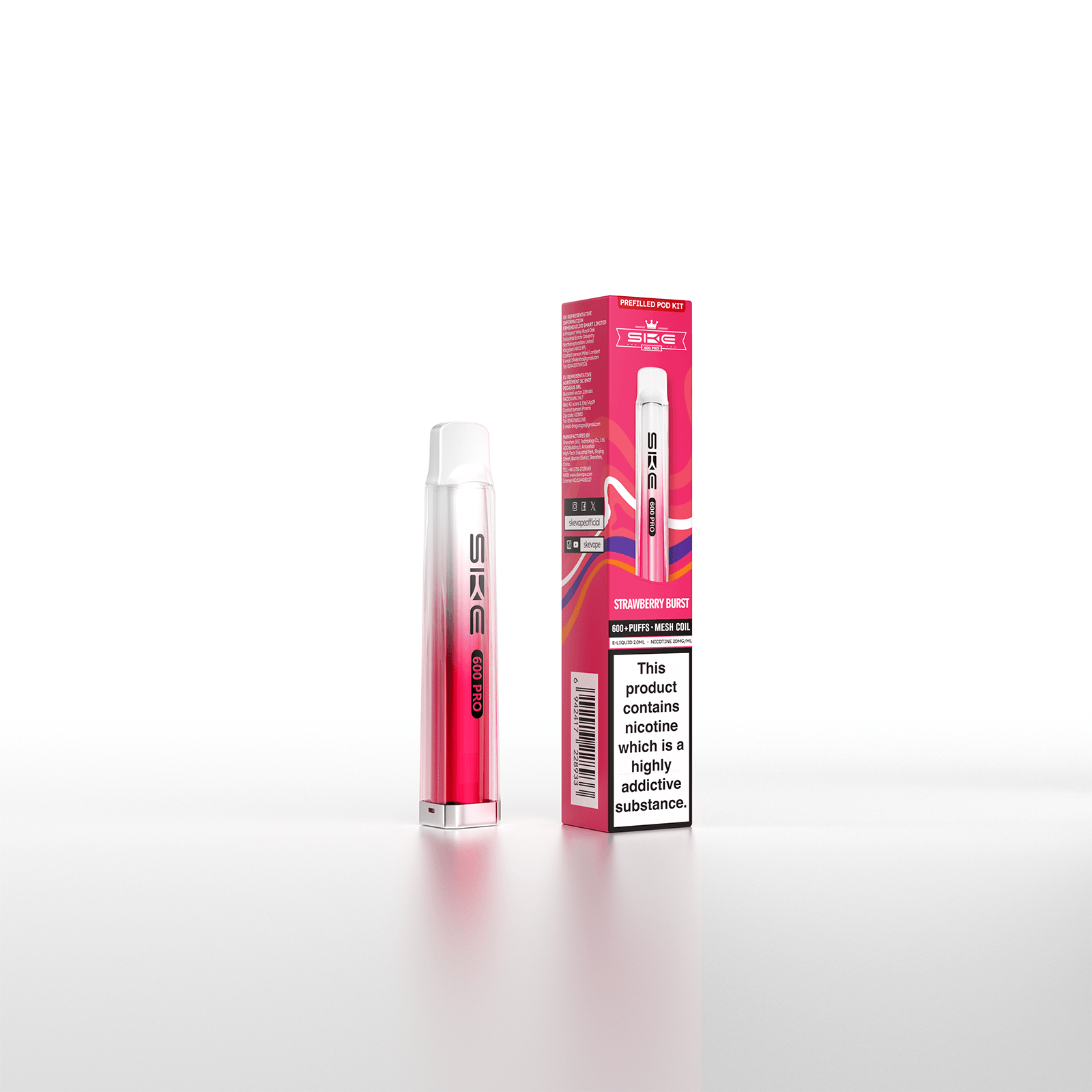 SKE Crystal Bar 600 Pro Prefilled Pod Kit