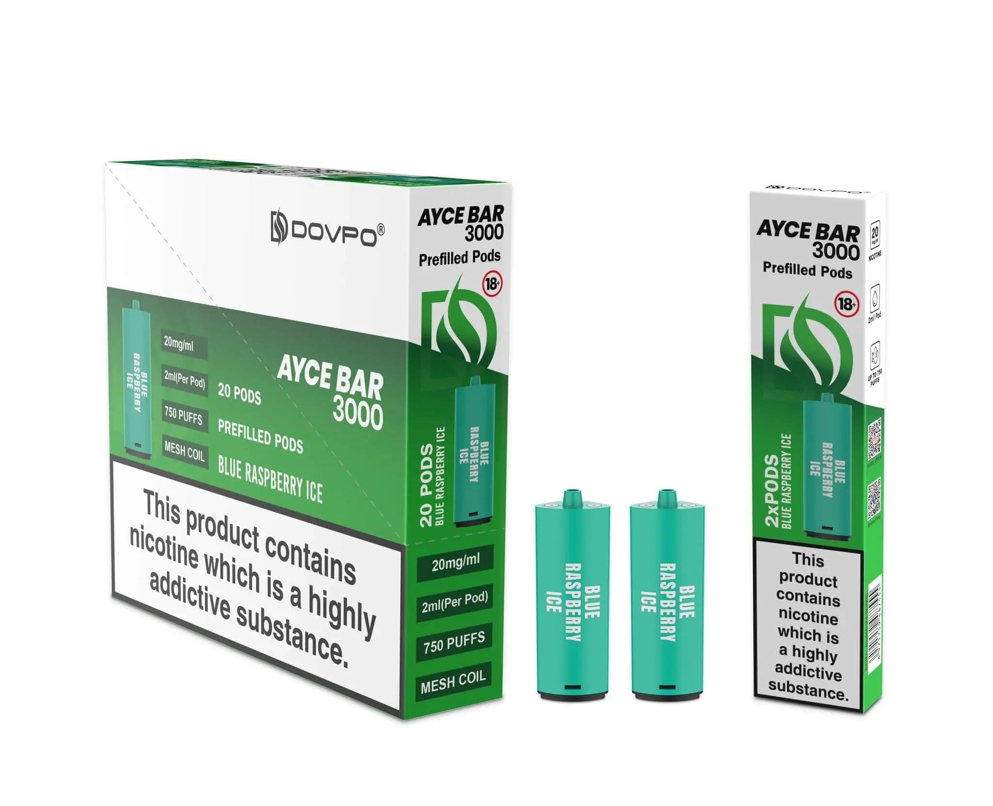 Dovpo Ayce Bar 3000 Prefilled Pods | 20mg 2pcs/pack image 1
