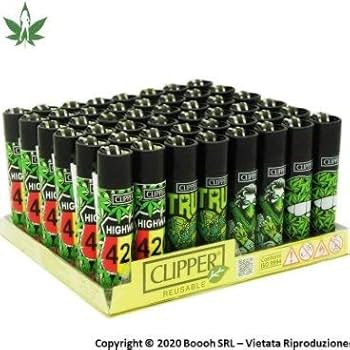 Clipper Lighter 48-Pack - Weed Plants