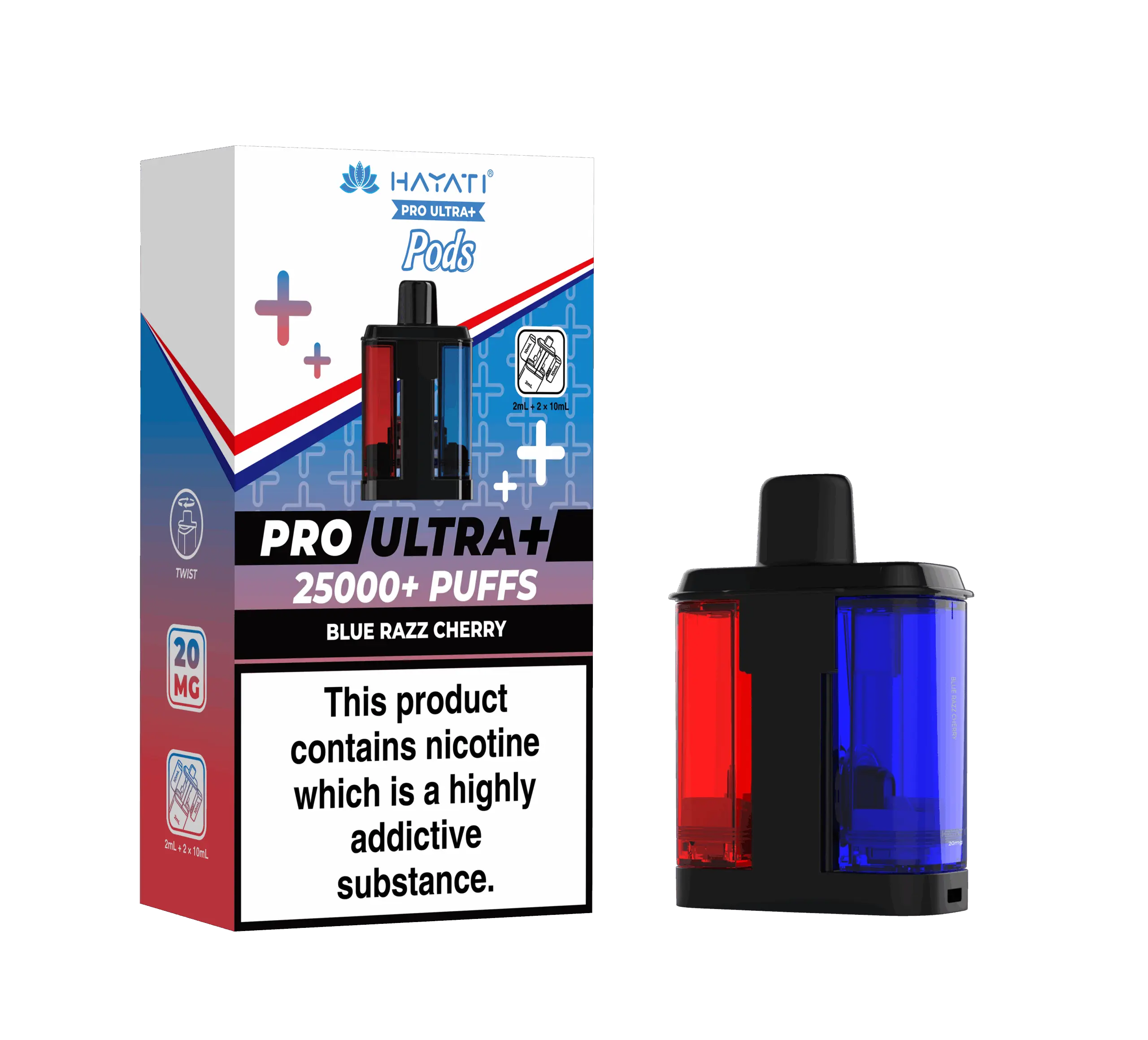 Hayati Pro Ultra Plus 25K Prefilled Pods - Blue Razz Cherry image