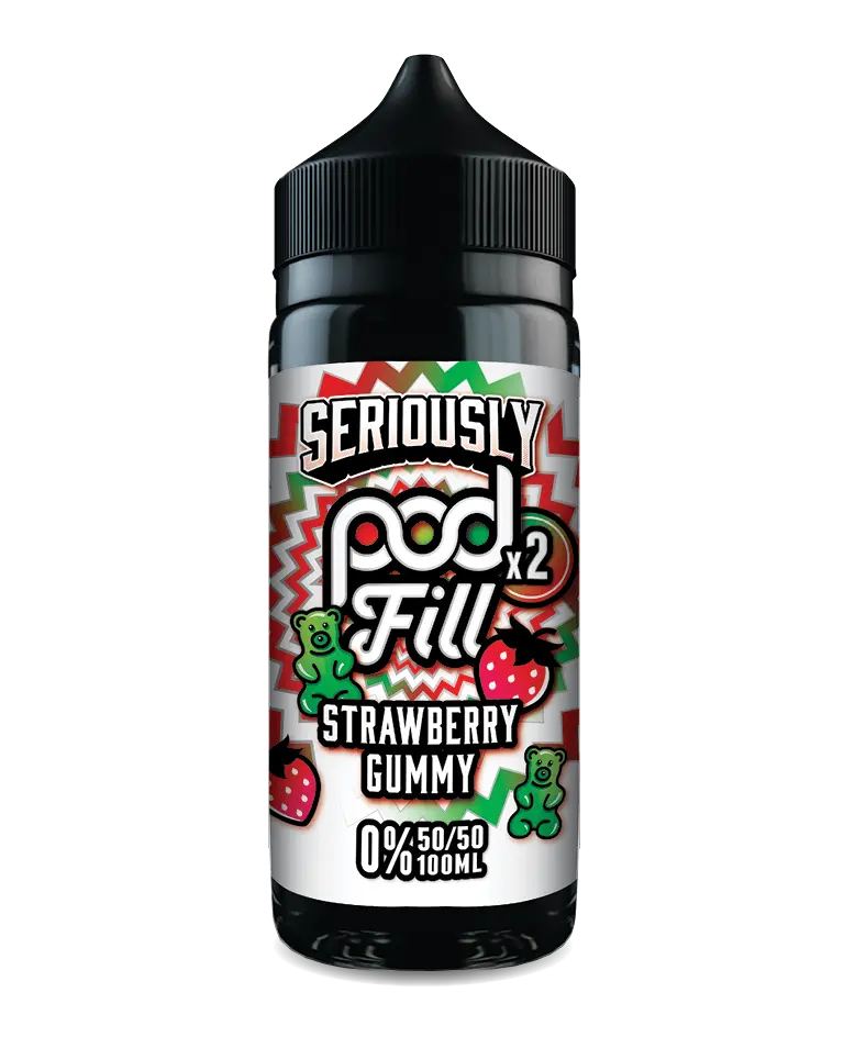 Seriously Pod Fill X2 by Doozy 100ml 50/50 E-Liquid Shortfill - Strawberry Gummy image