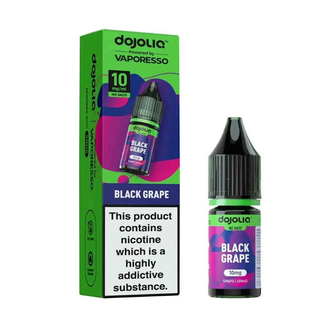 DojoLiq Black Grape Nic Salt 10mg 10ml vape juice for MTL pod kits