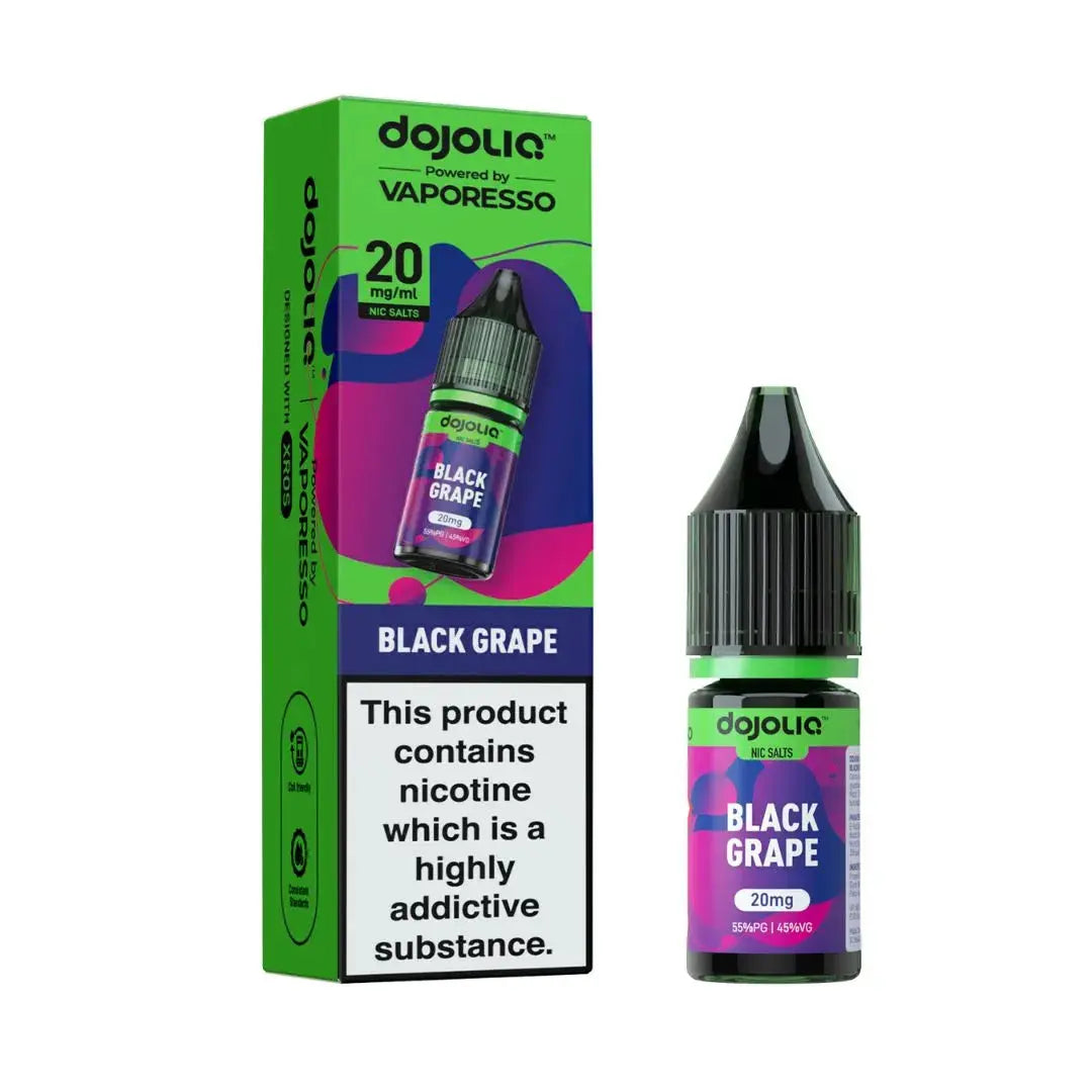 DojoLiq Black Grape Nic Salt 20mg 10ml vape juice for MTL pod kits