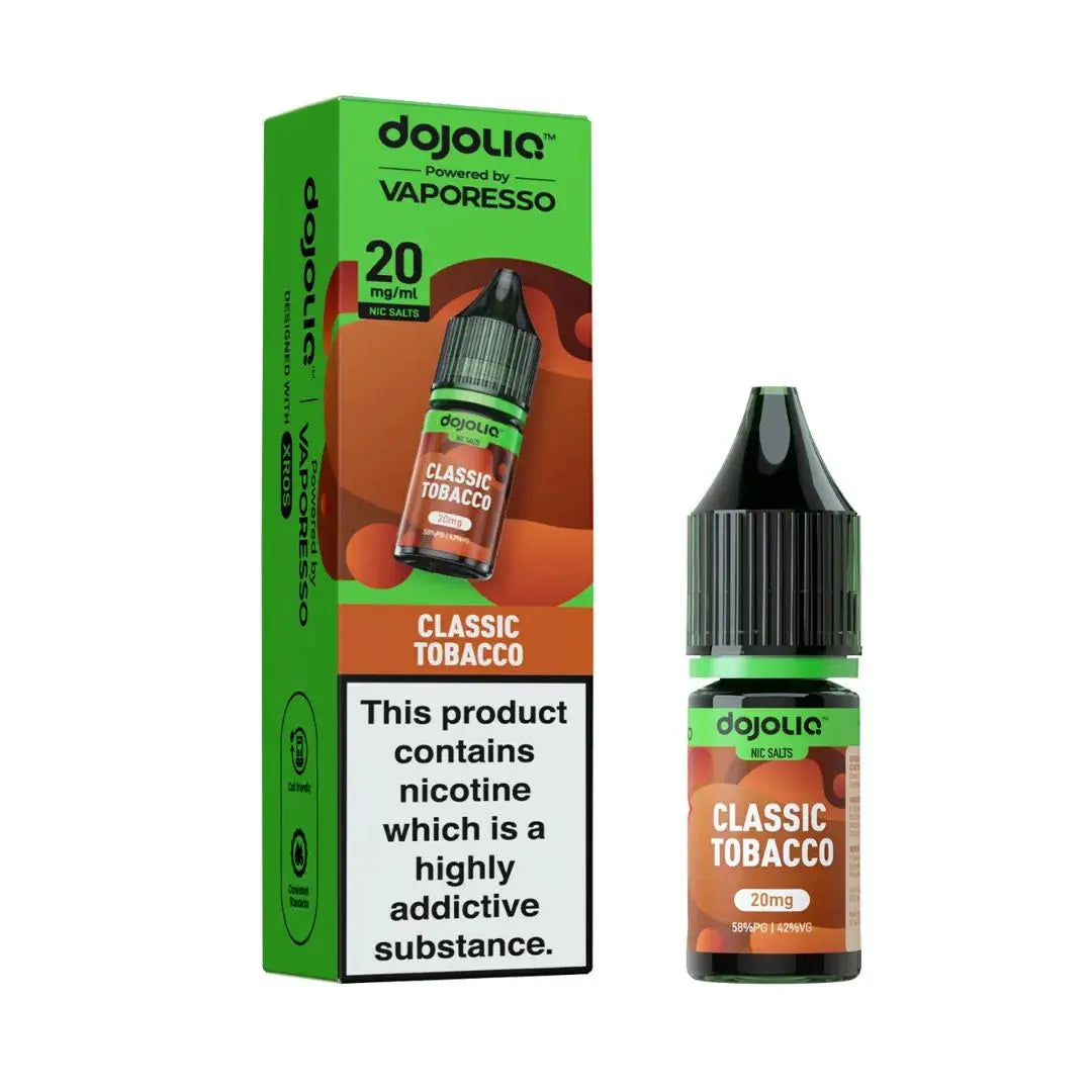 DojoLiq Classic Tobacco Nic Salt 20mg 10ml e-liquid for MTL vaping