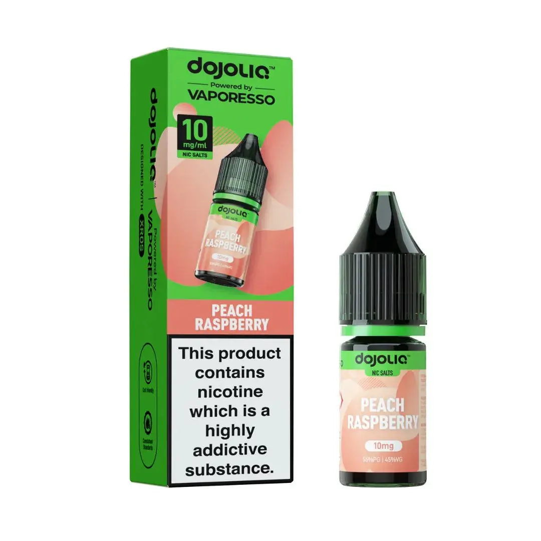 DojoLiq Peach Raspberry Nic Salt 10mg 10ml fruit vape juice