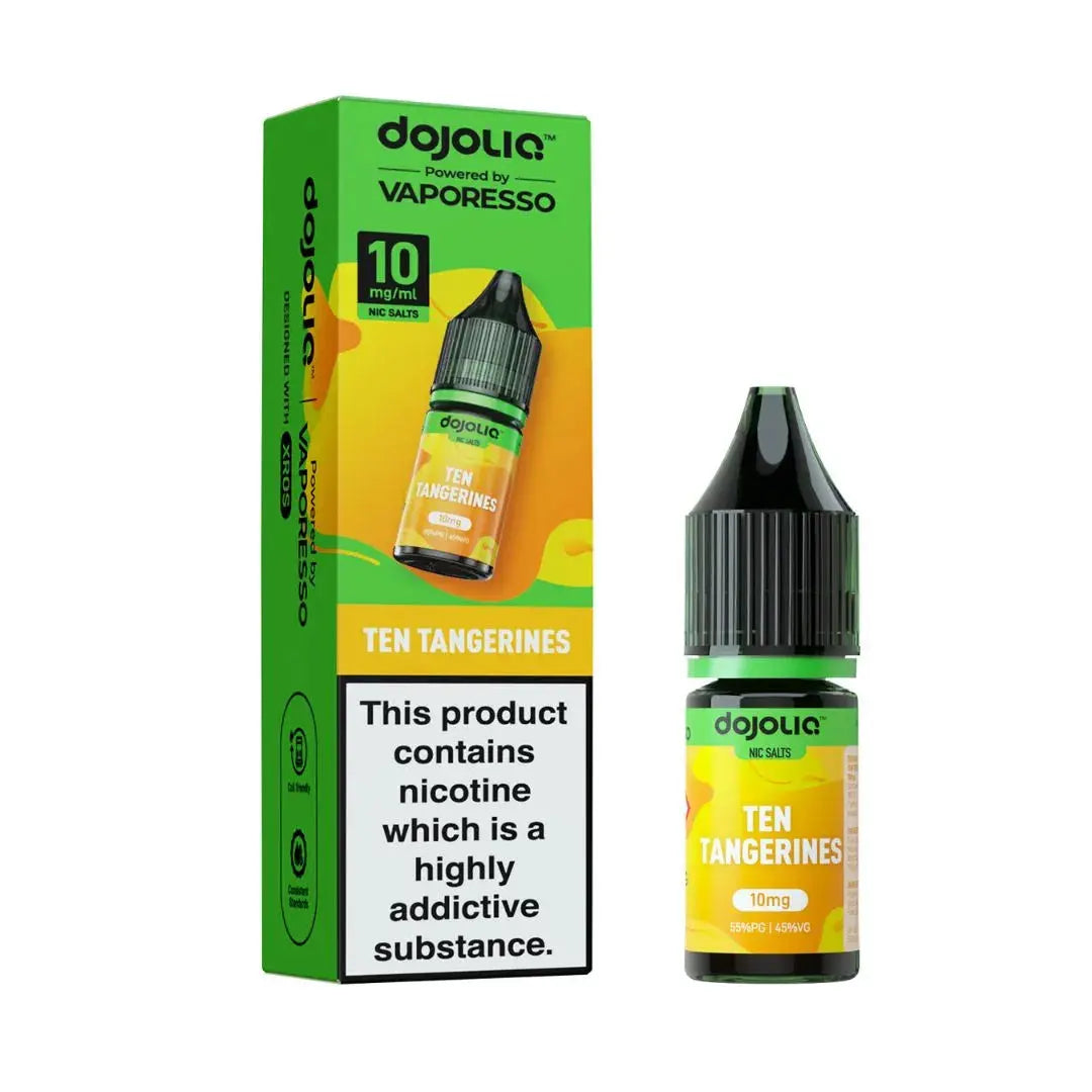 DojoLiq Ten Tangerines Nic Salt 10mg 10ml citrus vape juice