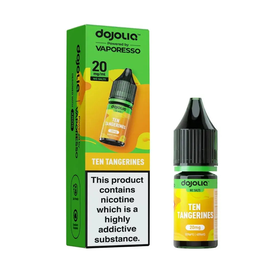 DojoLiq Ten Tangerines Nic Salt 20mg 10ml citrus vape juice