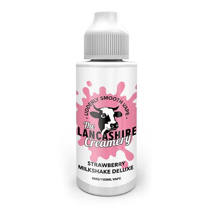 Lancashire Creamery 100ml 70/30 VG/PG E-Liquid Shortfill - Strawberry Milkshake Deluxe image