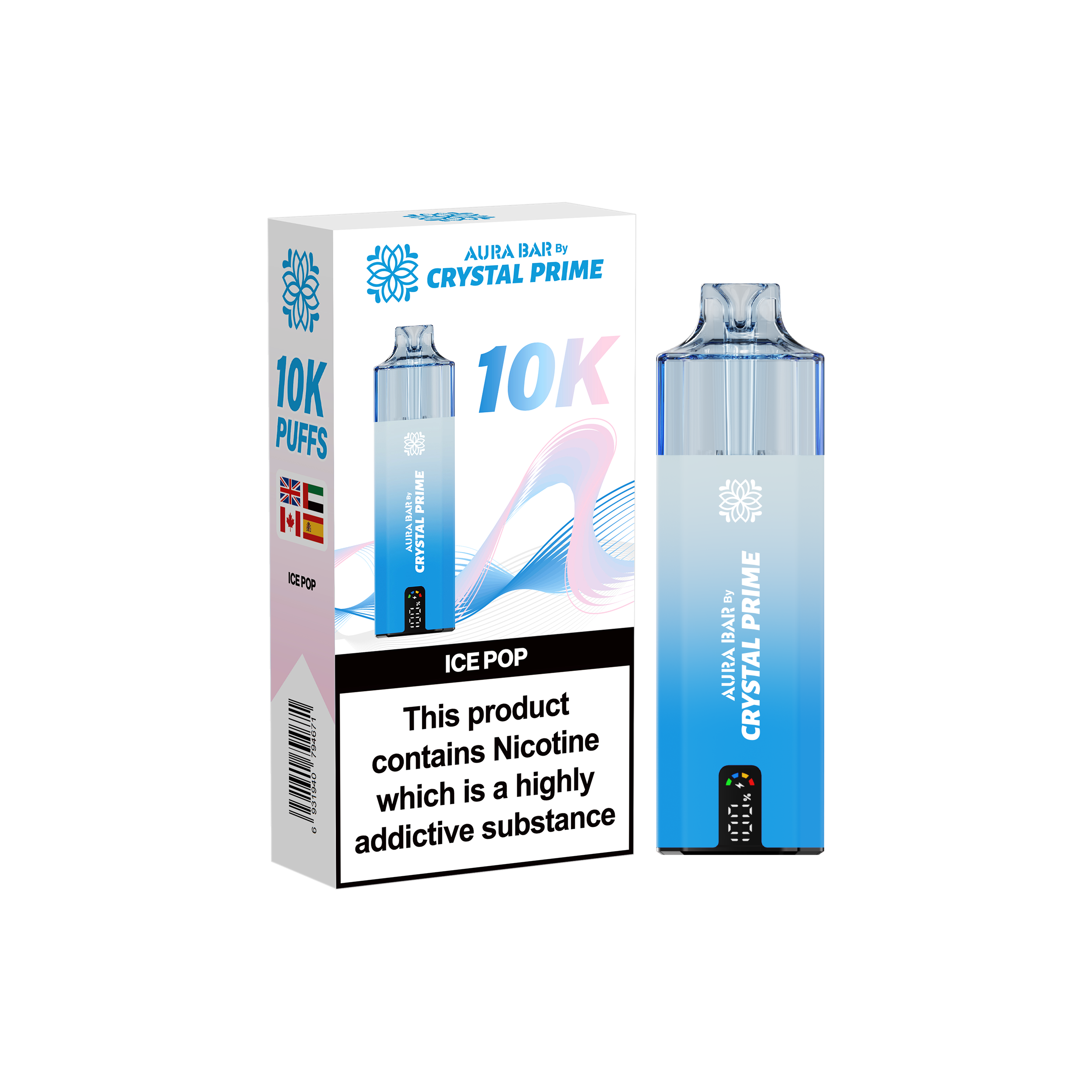 Crystal Prime Aura Bar 10K Prefilled Vape Kit