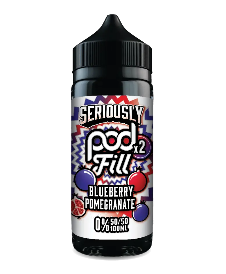 Seriously Pod Fill X2 by Doozy 100ml 50/50 E-Liquid Shortfill - Blueberry Pomegranate image