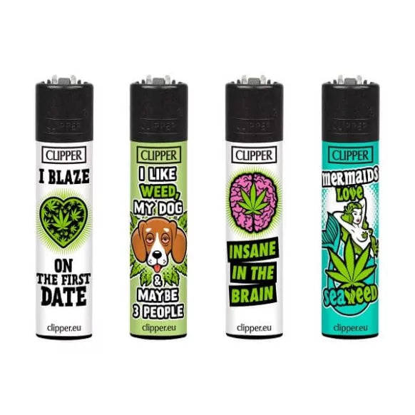 Clipper Lighter 48-Pack - Weed Slogan