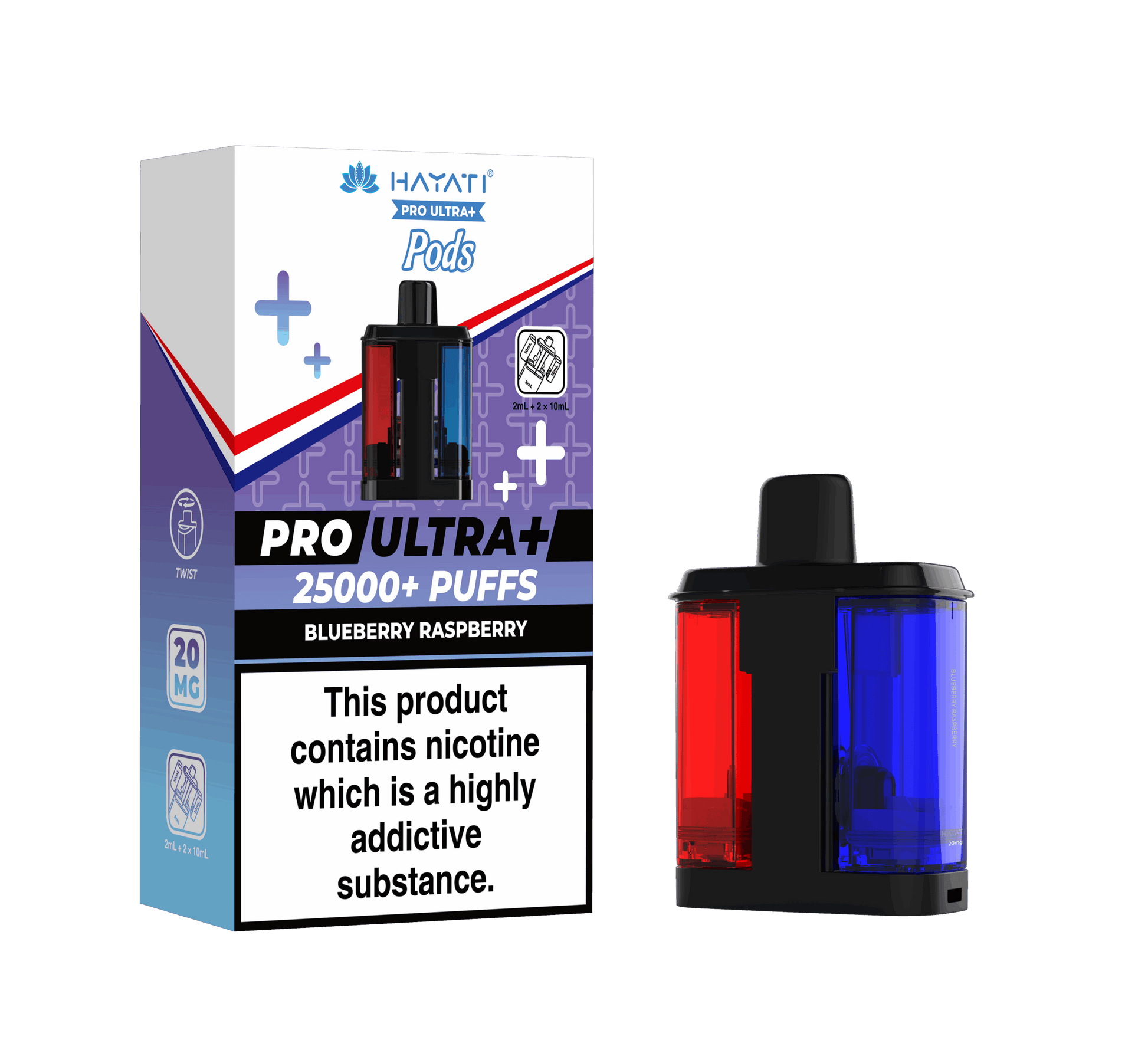 Hayati Pro Ultra Plus 25K Prefilled Pods - Blueberry Raspberry image