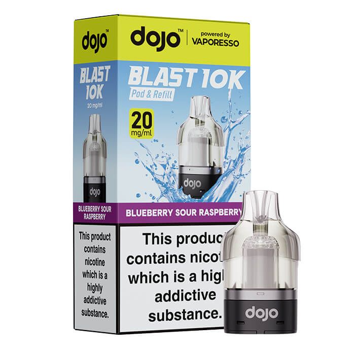 Vaporesso Dojo Blast 10K Prefilled Pod + 10ml Refill Container - Blueberry Sour Raspberry image