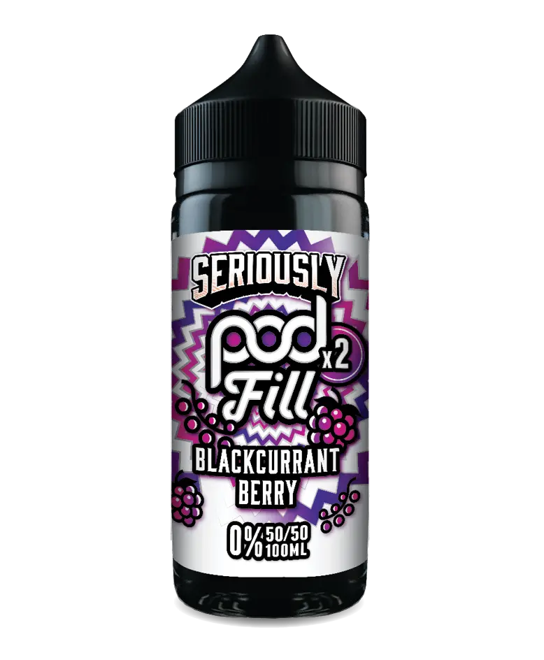 Seriously Pod Fill X2 by Doozy 100ml 50/50 E-Liquid Shortfill - Blackcurrant Berry image