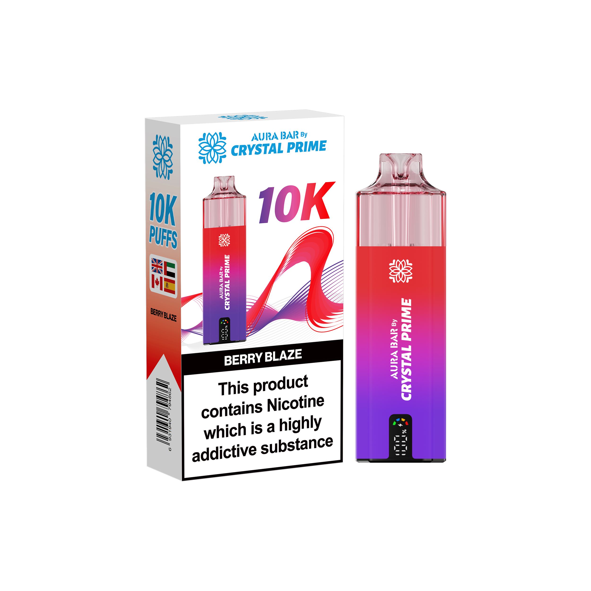 Crystal Prime Aura Bar 10K Prefilled Vape Kit